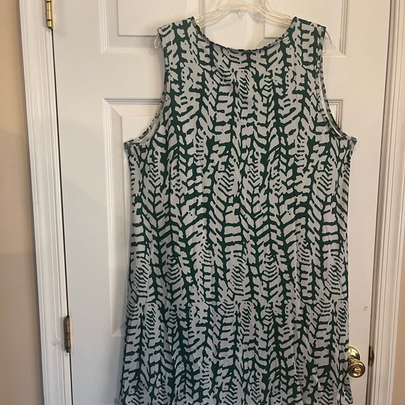 Women's Plus Size Allover Print Keyhole Elegant Summer Beach Tank Dress 20W -24W - Picture 6 of 11